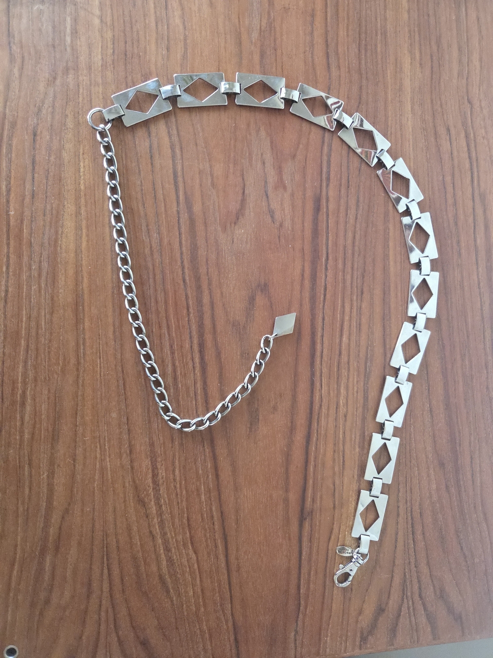 Vintage Silver-Tone Chain Belt